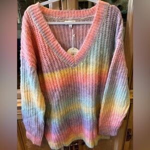 New sz L macaron sweater